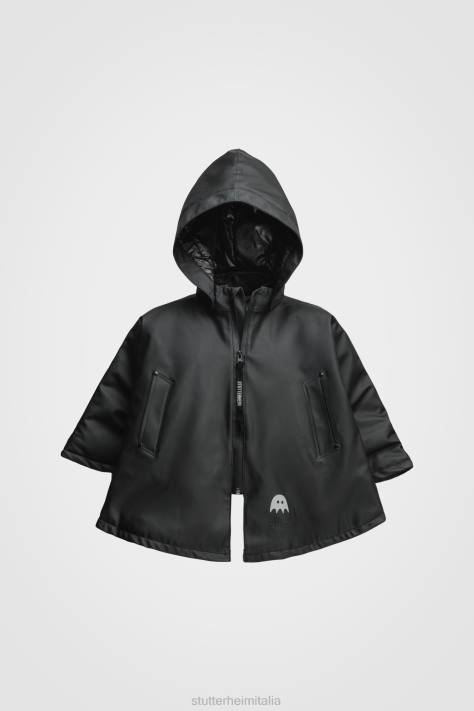 vestiario L08Z429 nero bambini mini poncho invernale da concerto Stutterheim