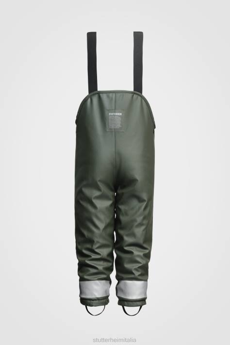 vestiario L08Z416 verde bambini mini salopette invernale Stutterheim