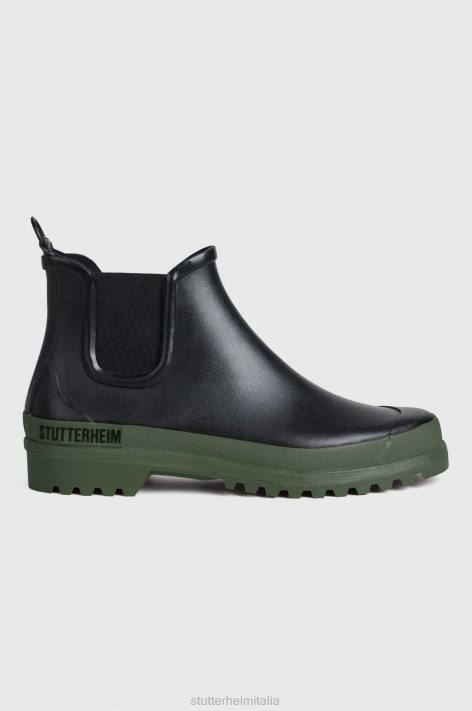 calzature L08Z179 nero/verde unisex Chelsea Rainwalker Stutterheim