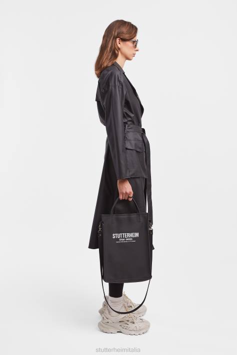 vestiario L08Z80 nero donne trench leggero Kista Stutterheim