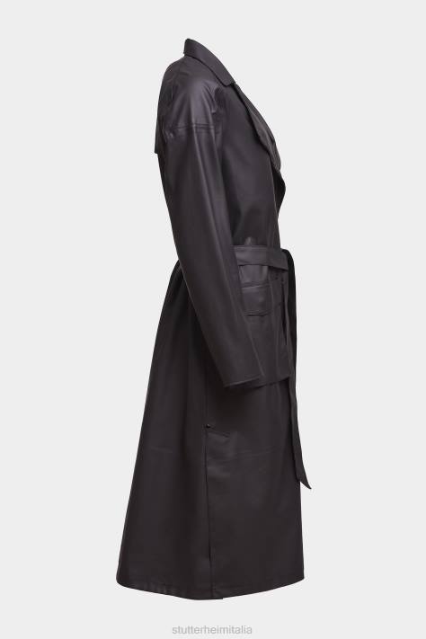 vestiario L08Z80 nero donne trench leggero Kista Stutterheim