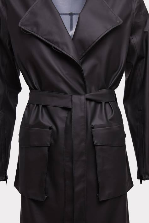 vestiario L08Z80 nero donne trench leggero Kista Stutterheim