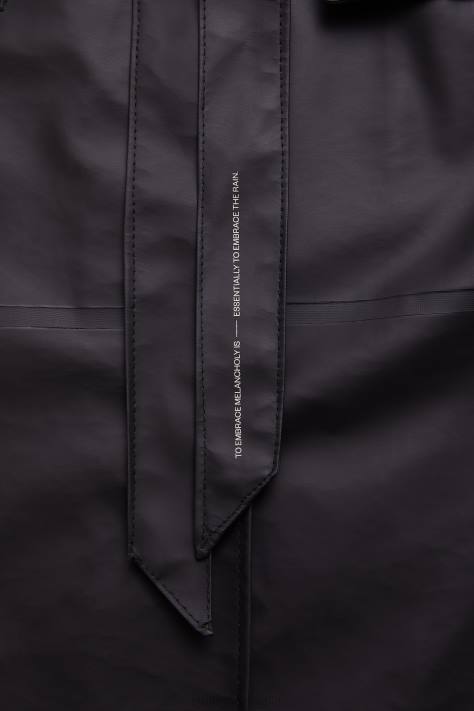 vestiario L08Z80 nero donne trench leggero Kista Stutterheim