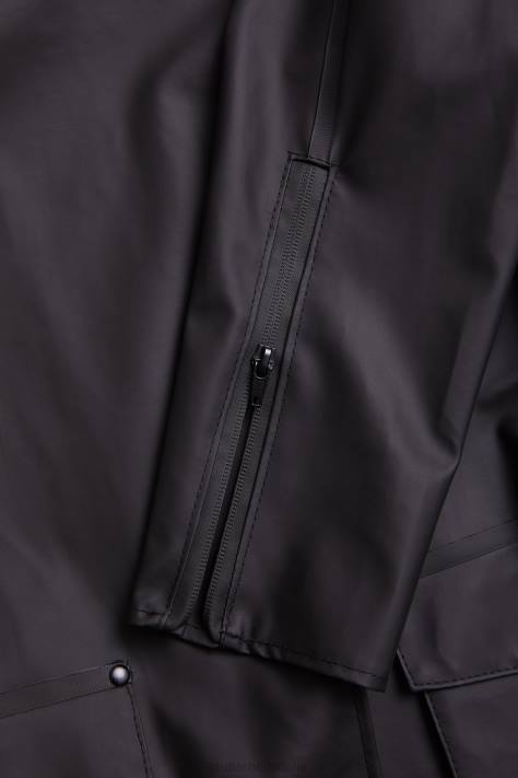 vestiario L08Z80 nero donne trench leggero Kista Stutterheim