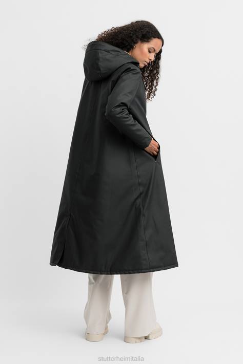 vestiario L08Z204 nero donne Mosebacke lungo impermeabile invernale Stutterheim