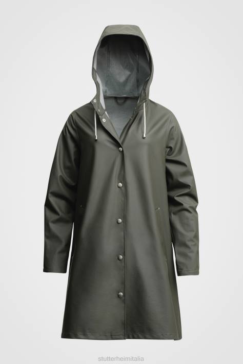 vestiario L08Z31 verde donne impermeabile leggero mosebacke Stutterheim