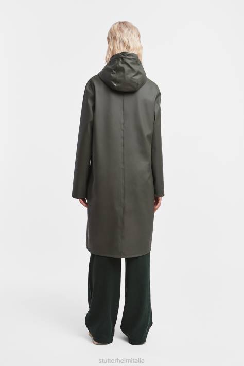 vestiario L08Z50 verde donne impermeabile lungo di Stoccolma Stutterheim