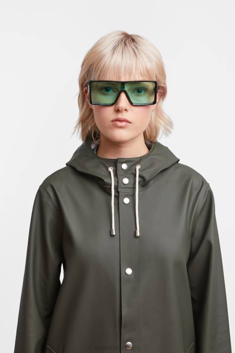 vestiario L08Z50 verde donne impermeabile lungo di Stoccolma Stutterheim