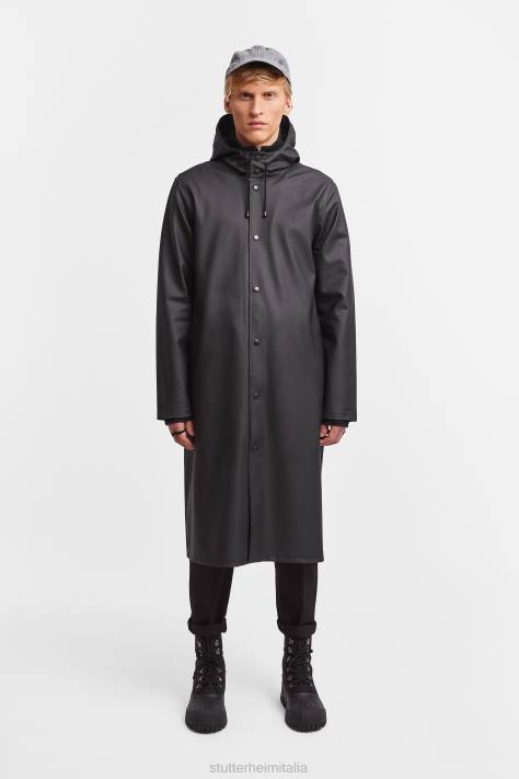 vestiario L08Z51 nero donne impermeabile lungo di Stoccolma Stutterheim