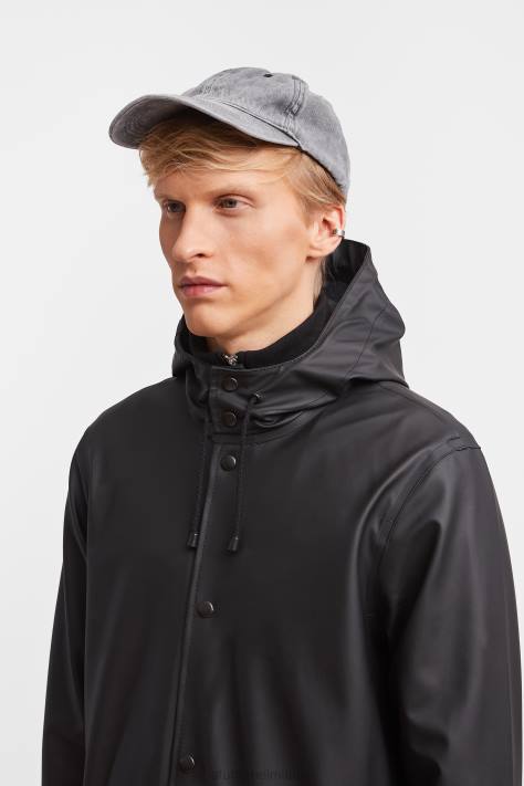 vestiario L08Z51 nero donne impermeabile lungo di Stoccolma Stutterheim