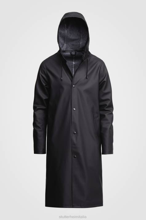 vestiario L08Z51 nero donne impermeabile lungo di Stoccolma Stutterheim