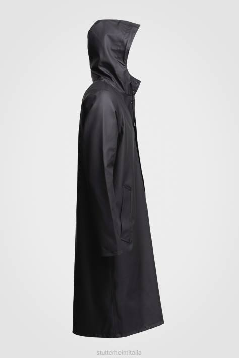 vestiario L08Z51 nero donne impermeabile lungo di Stoccolma Stutterheim