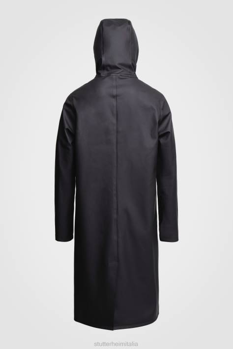 vestiario L08Z51 nero donne impermeabile lungo di Stoccolma Stutterheim