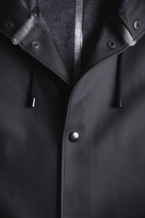 vestiario L08Z51 nero donne impermeabile lungo di Stoccolma Stutterheim