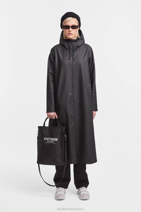 vestiario L08Z53 nero donne impermeabile lungo mosebacke Stutterheim