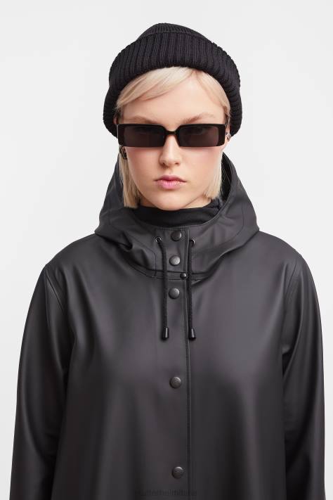 vestiario L08Z53 nero donne impermeabile lungo mosebacke Stutterheim