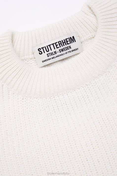 vestiario L08Z84 bianco donne maglione originale Stutterheim