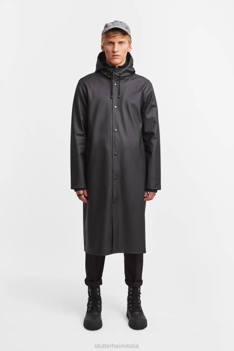 vestiario L08Z110 nero uomini impermeabile lungo di Stoccolma Stutterheim