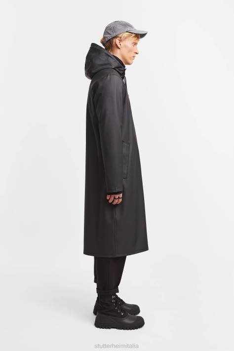 vestiario L08Z110 nero uomini impermeabile lungo di Stoccolma Stutterheim