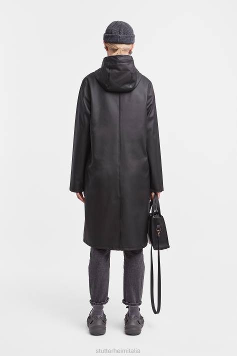 vestiario L08Z110 nero uomini impermeabile lungo di Stoccolma Stutterheim