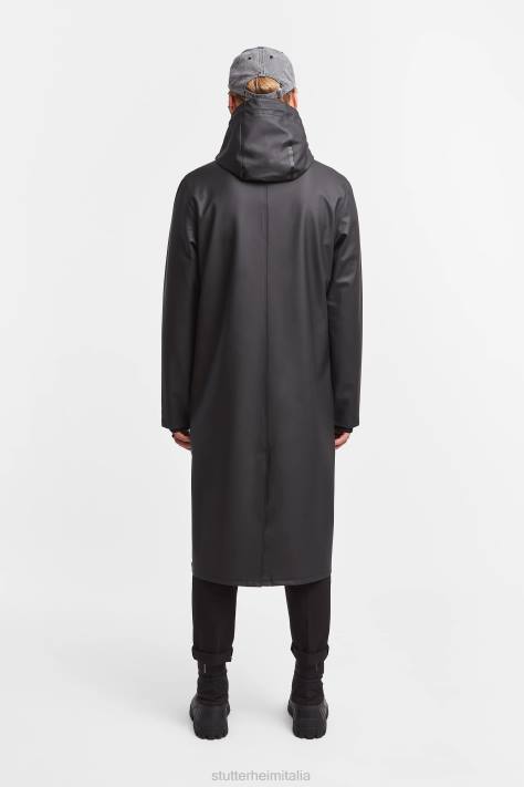 vestiario L08Z110 nero uomini impermeabile lungo di Stoccolma Stutterheim