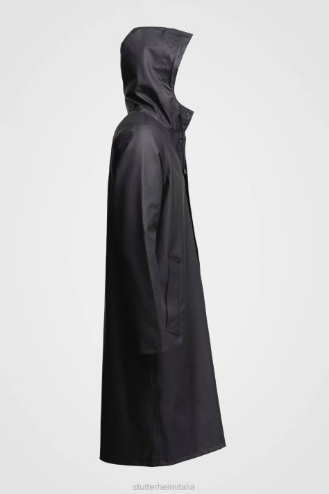 vestiario L08Z110 nero uomini impermeabile lungo di Stoccolma Stutterheim