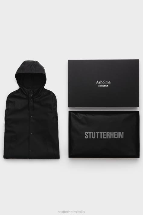 vestiario L08Z125 nero uomini impermeabile di Arholma Stutterheim