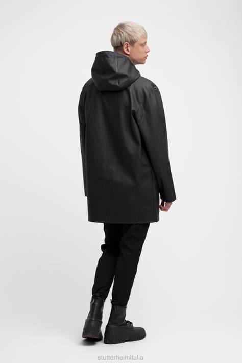 vestiario L08Z229 tutto nero uomini impermeabile di Stoccolma Stutterheim