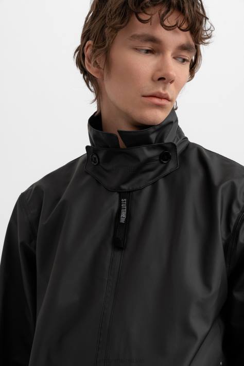 vestiario L08Z217 nero uomini parka leggero portabello Stutterheim