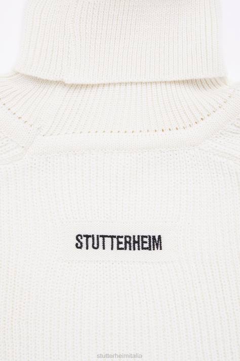 vestiario L08Z153 bianco uomini maglione a rulli originale Stutterheim