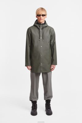 Stutterheim impermeabile leggero di Stoccolma verde - Stutterheim Raincoats 8V6X6119 uomini