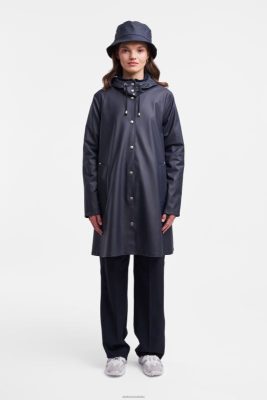 Stutterheim impermeabile leggero mosebacke marina - Stutterheim Raincoats 8V6X677 donne