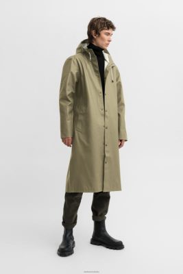 Stutterheim impermeabile lungo con stampa Stoccolma aloe - Stutterheim Raincoats 8V6X6105 uomini