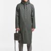Stutterheim impermeabile lungo con stampa Stoccolma verde - Stutterheim Raincoats 8V6X6102 uomini
