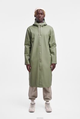 Stutterheim impermeabile lungo di Stoccolma erba medica - Stutterheim Raincoats 8V6X6111 uomini