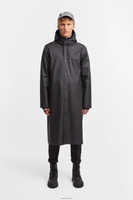 Stutterheim impermeabile lungo di Stoccolma nero - Stutterheim Raincoats 8V6X6110 uomini