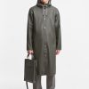 Stutterheim impermeabile lungo di Stoccolma verde - Stutterheim Raincoats 8V6X6130 uomini