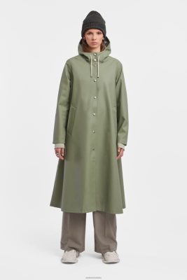 Stutterheim impermeabile lungo mosebacke erba medica - Stutterheim Raincoats 8V6X637 donne