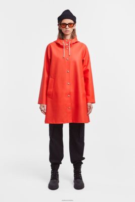 Stutterheim impermeabile mosebacke sfumare di rosso - Stutterheim Raincoats 8V6X624 donne